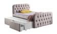 מיטה וחצי דגם קפיטונז’ - צבע קטיפה בז' Image