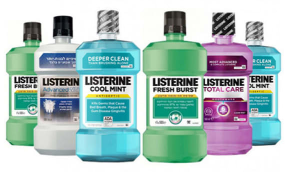 6 בקבוקי מי פה Listerine