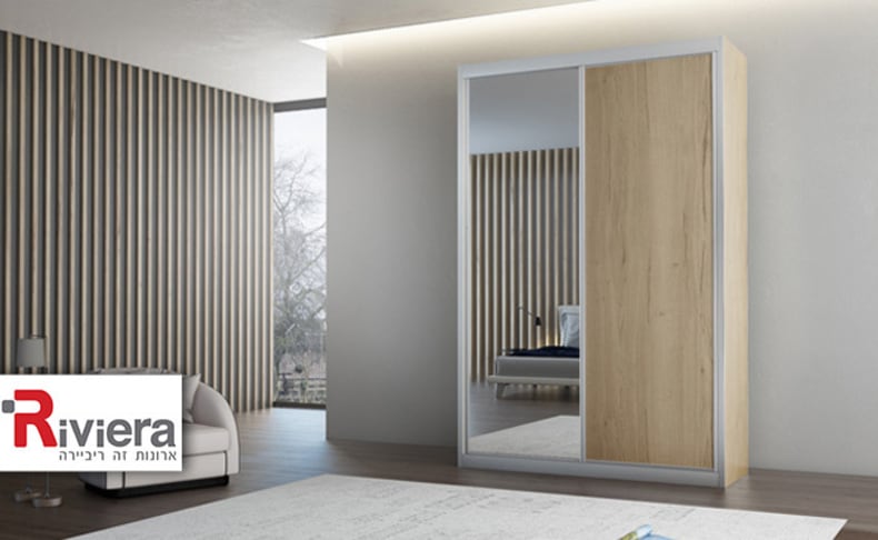 ארון הזזה 2 דלתות 180 ס